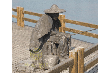 现货：老人钓鱼（真人等比高）